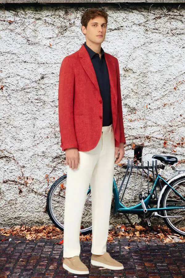 White Pants Men Outfit Street Style