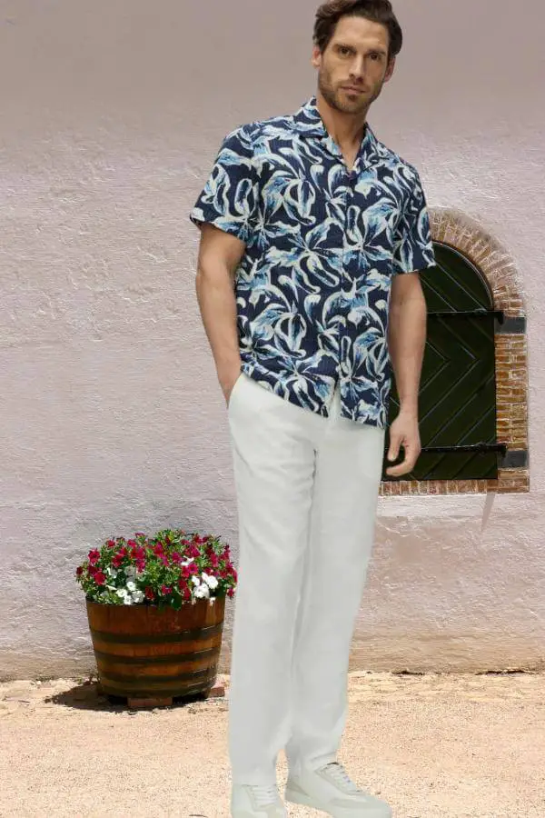 White Pants Men Outfit Summer
