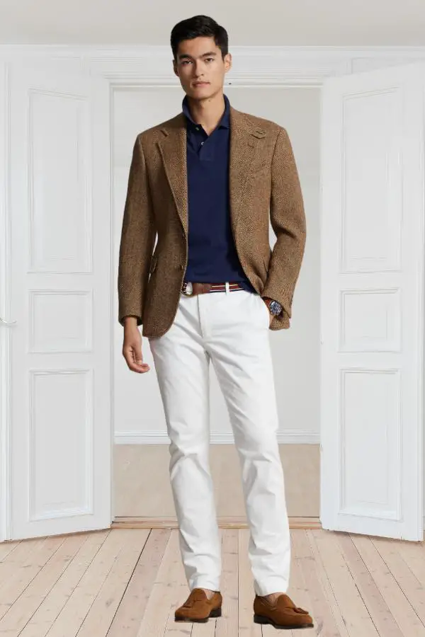 White Pants Men Outfit