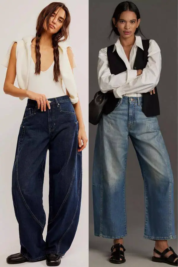 Barrel Jeans Street Style