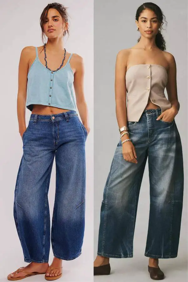Barrel Leg Jeans Outfit