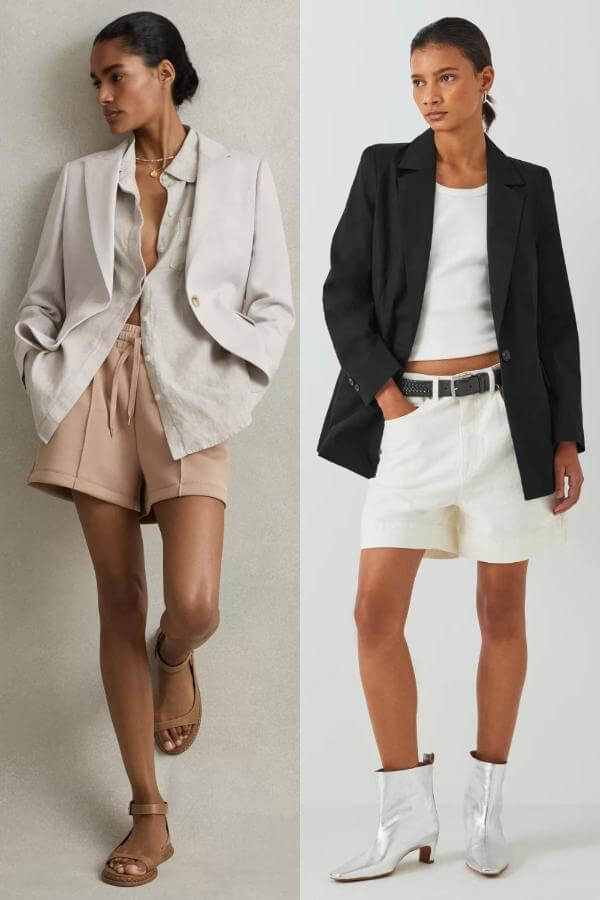 Blazer and Shorts Going Out Outfit