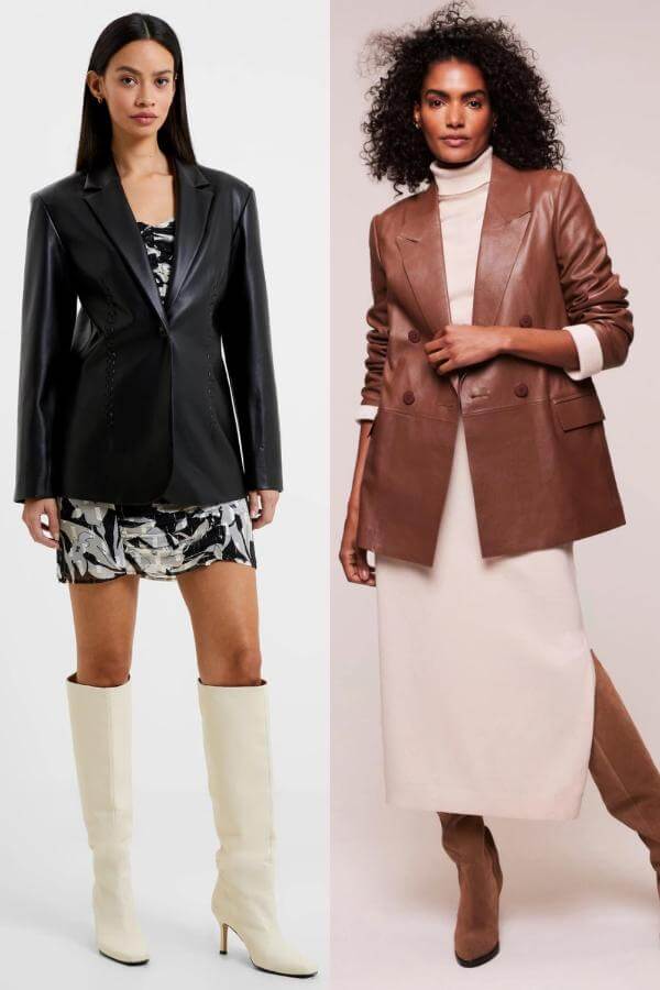 Leather Blazer Going Out