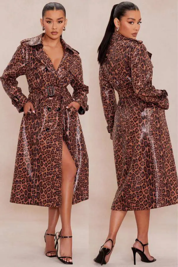 Leopard Trench Coat Outfit