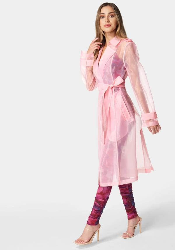 Sheer Trench Coat Outfit