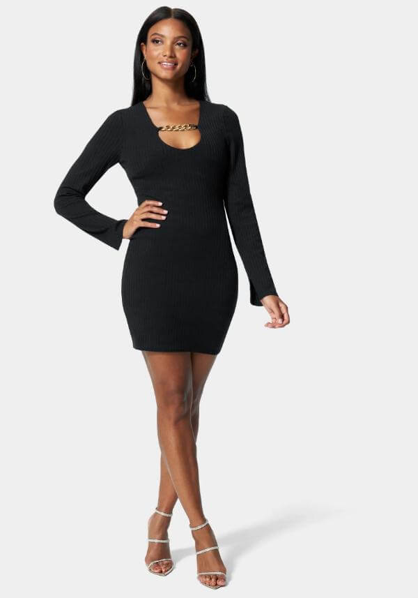 Short Ribbed Dress Outfit