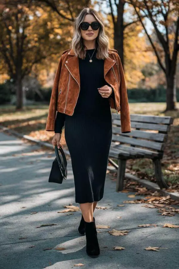 Suede Jacket With Dress