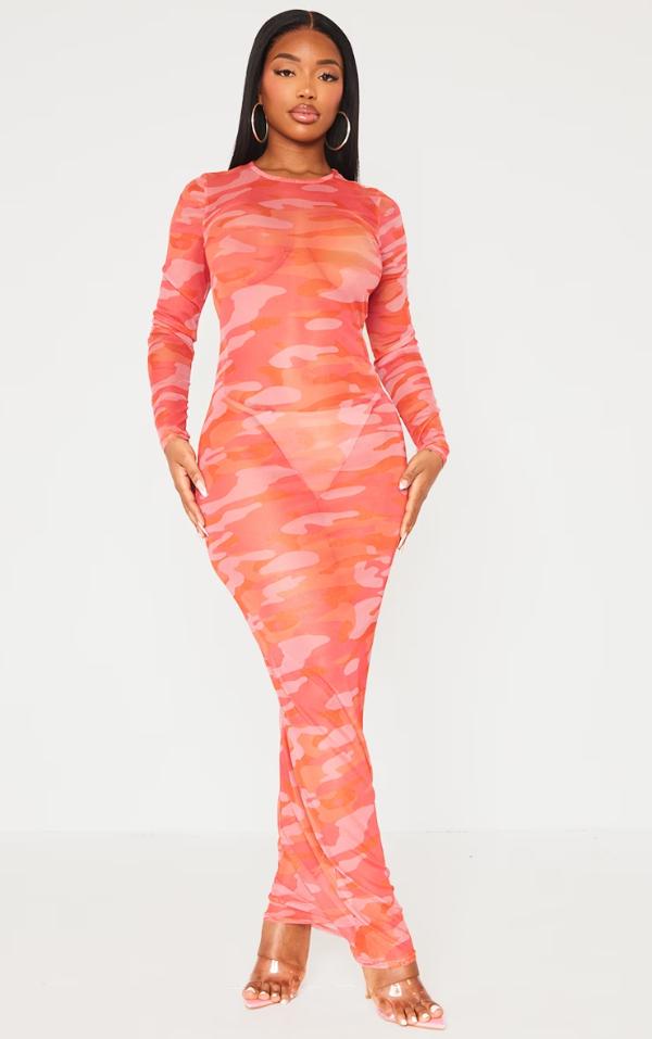 Camo Long Dress Outfit