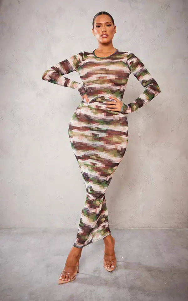 Camo Maxi Dress Outfit