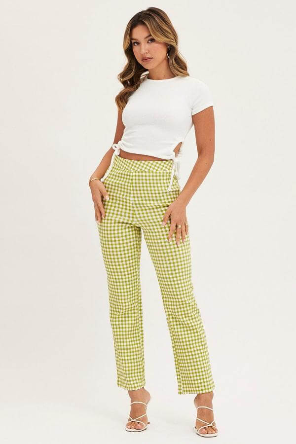 Checkered Pants Outfit Summer