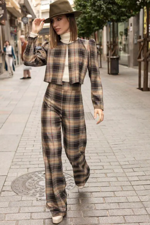 Checkered Pants Outfit Winter