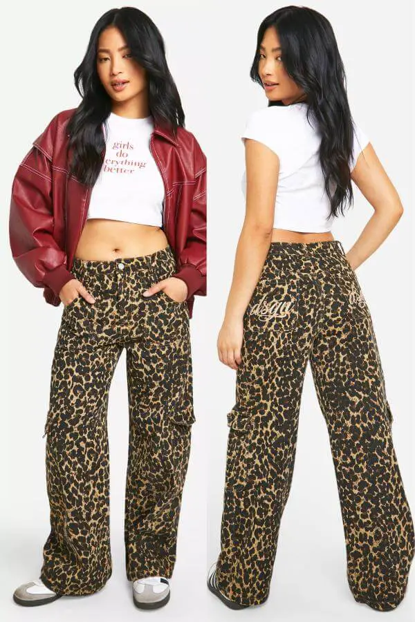 Leopard Print Jeans Outfit Street Style