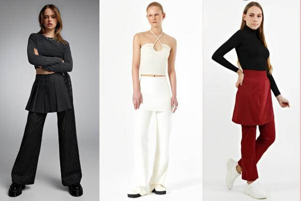 Skirt Pants Outfit Ideas