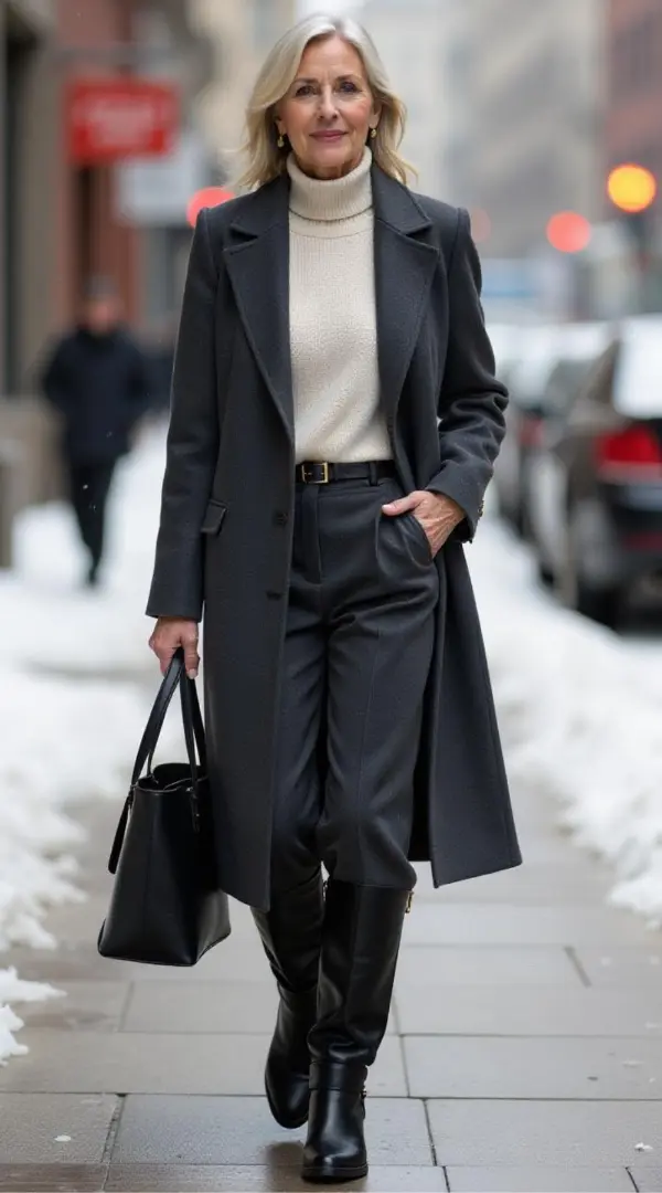 60 Year Old Woman Winter Fashion