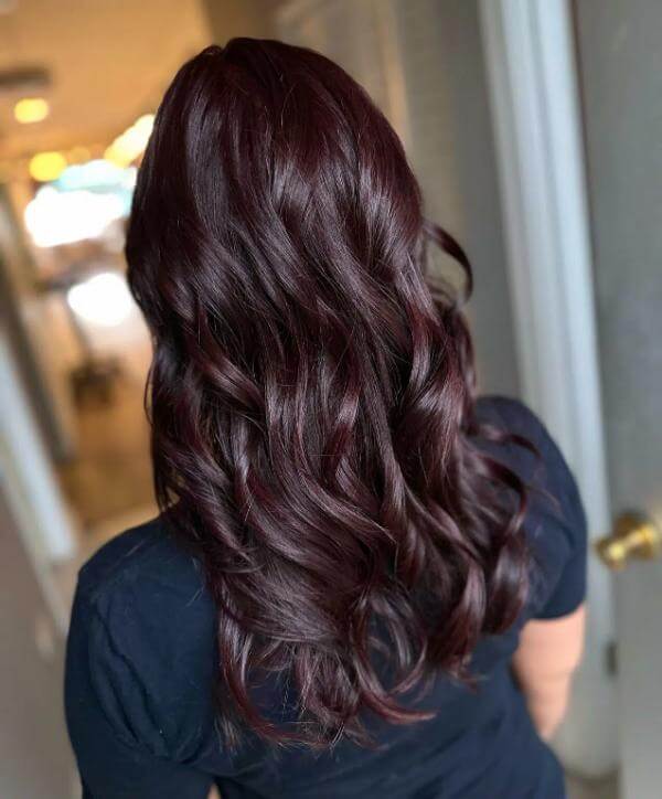 Deep cherry red hair