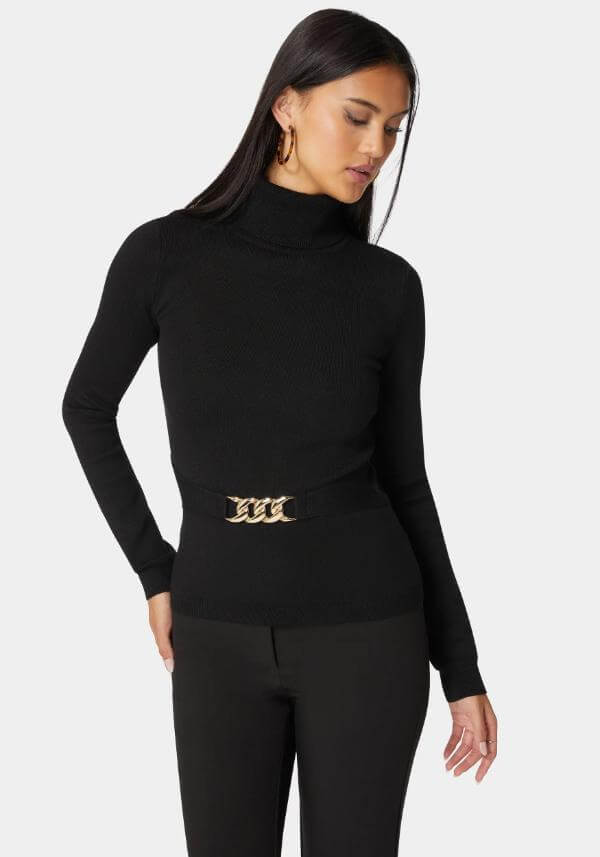 Fitted Turtle Neck Sweater Outfit