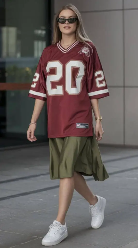 Jersey With Skirt Outfit