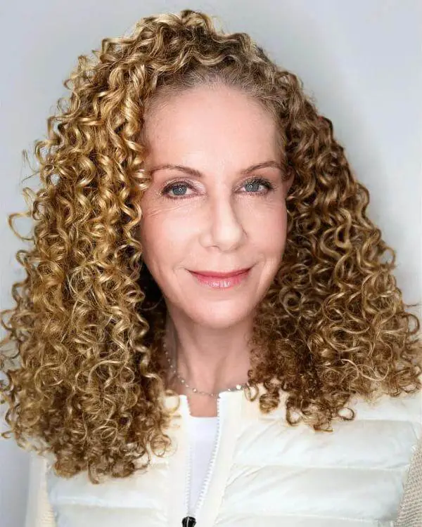 Long Curly Hair Women Over 60