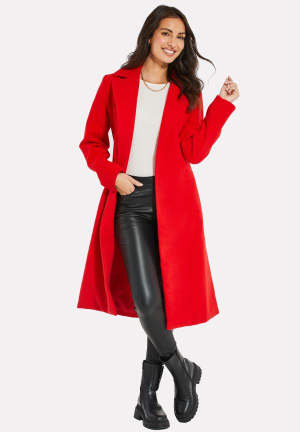 Red Coat Outfit Casual