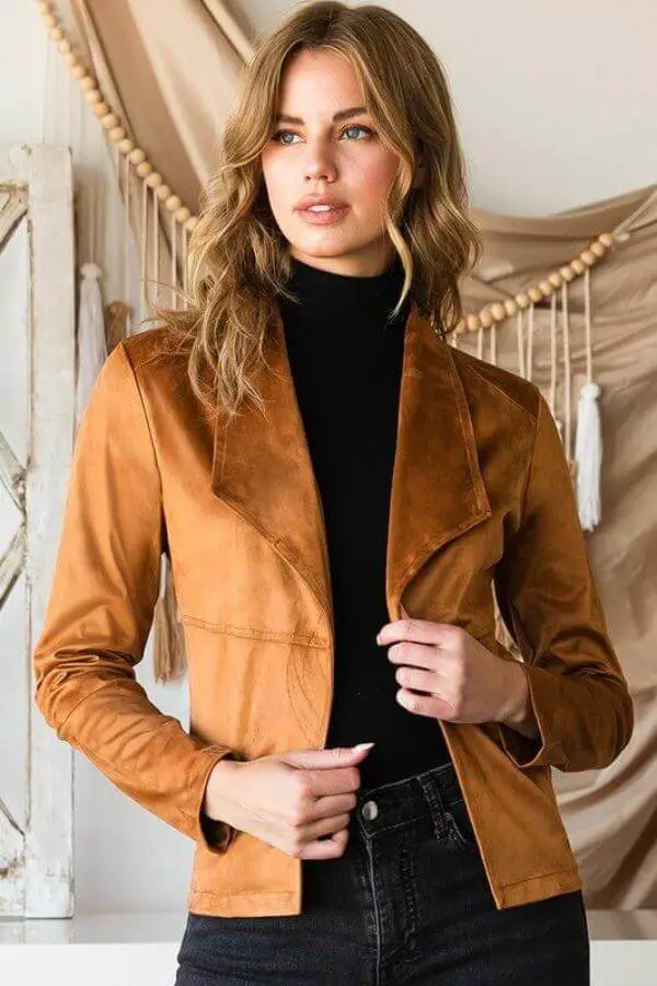 Brown Suede Jacket Outfit Fall