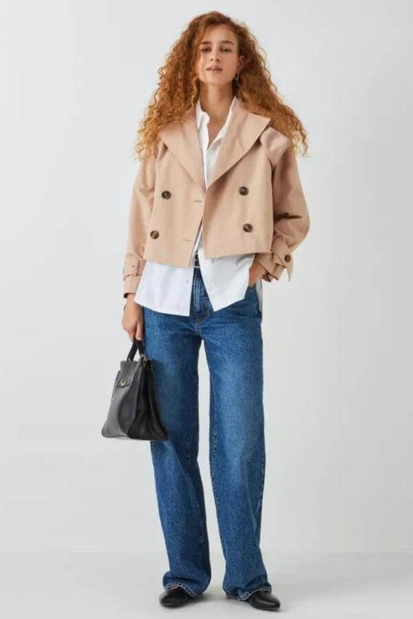 Cropped Trench Coat Outfit