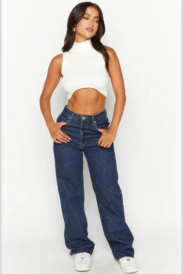 Dark Denim Jeans Outfit Summer