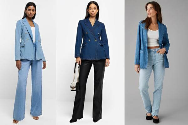 Denim Blazer Outfit Ideas
