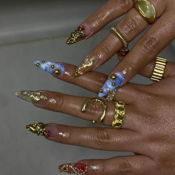 Greek Goddess Nails