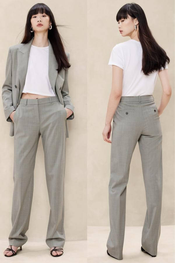 Grey Wool Pants Outfit