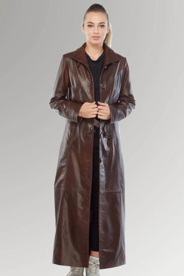 Leather Trench Coat Outfit Fall