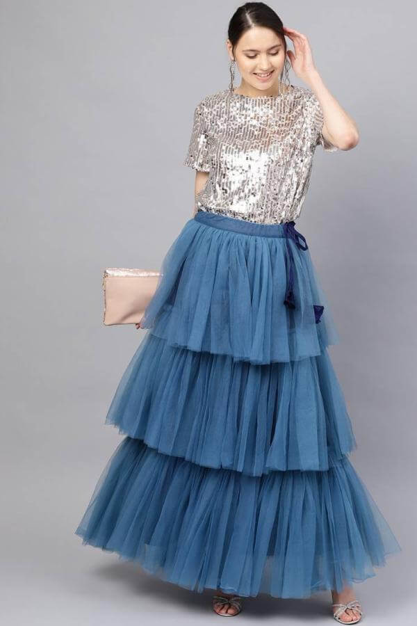Long Layered Skirt Outfit Aesthetic