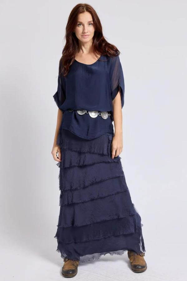 Long Layered Skirt Outfit