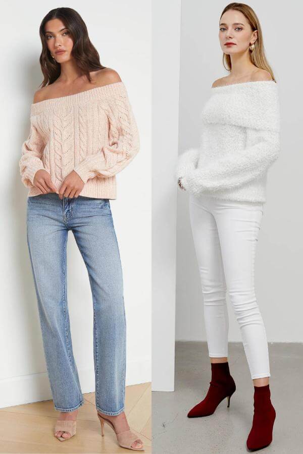 Off The Shoulder Sweater Aesthetic