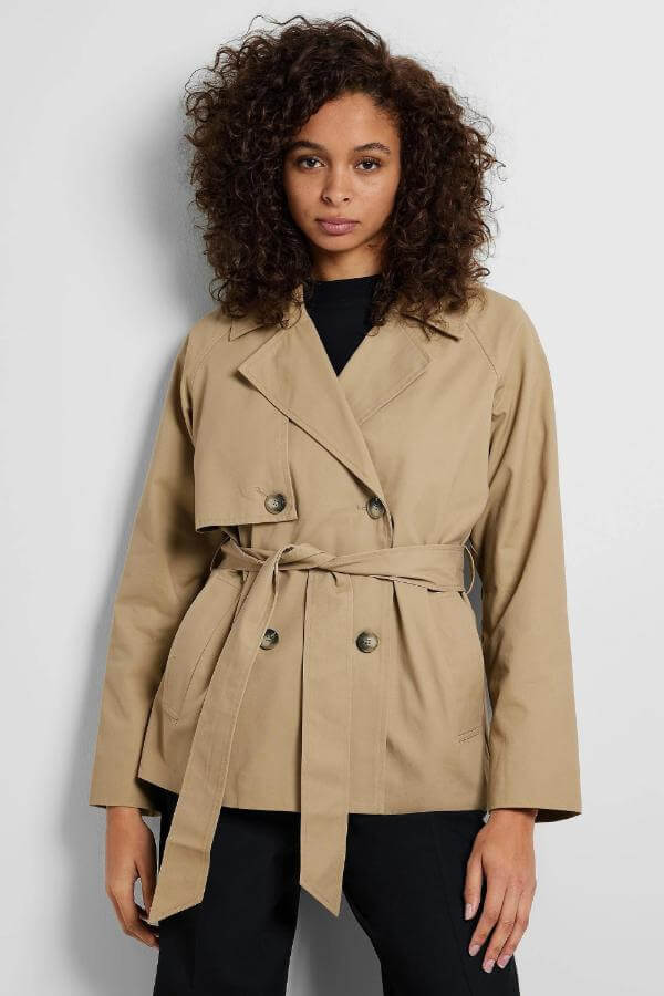 Short Trench Coat Outfit Fall
