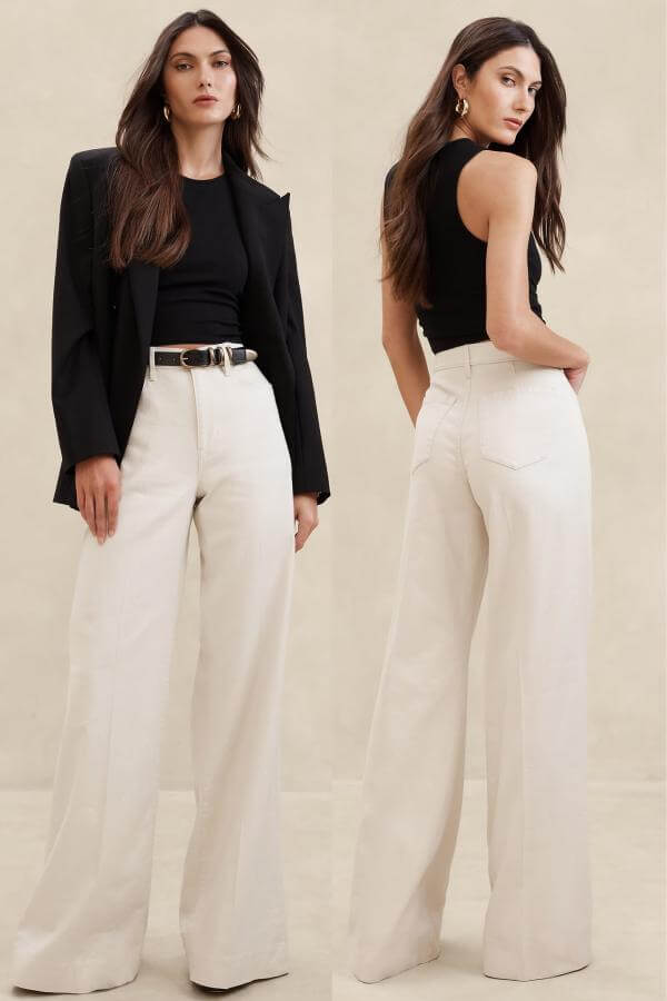 White Wool Pants Outfit