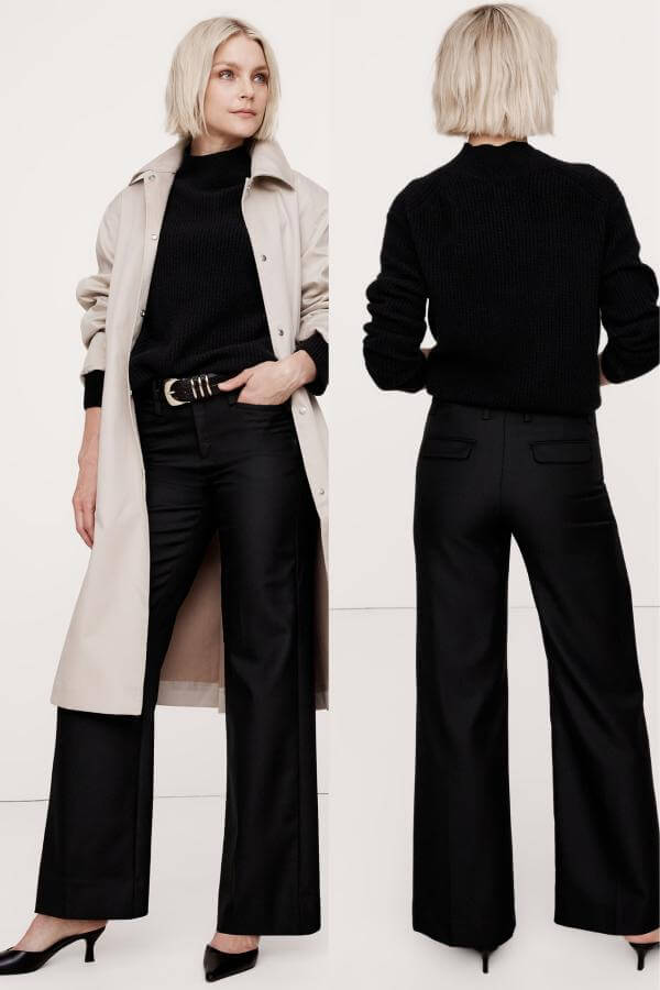 Wide Leg Wool Pants Outfit
