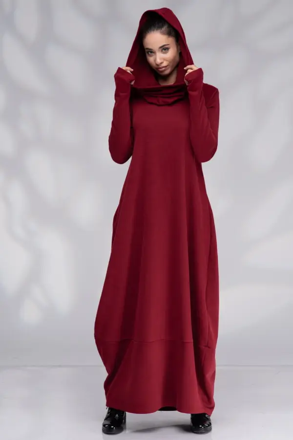 Hooded Dress Outfit Winter