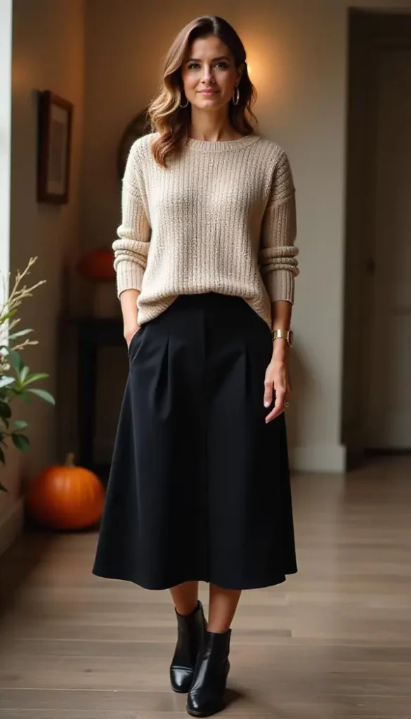 Thanksgiving Outfit Black Skirt