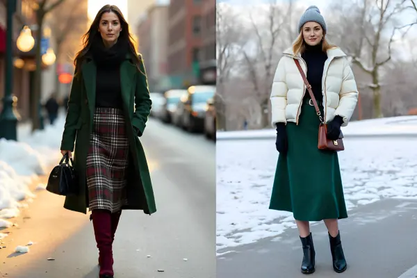 Winter Skirt Outfit Ideas