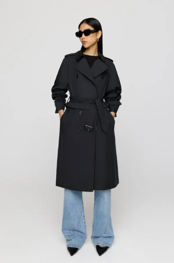 Black Trench Coat Outfit Casual
