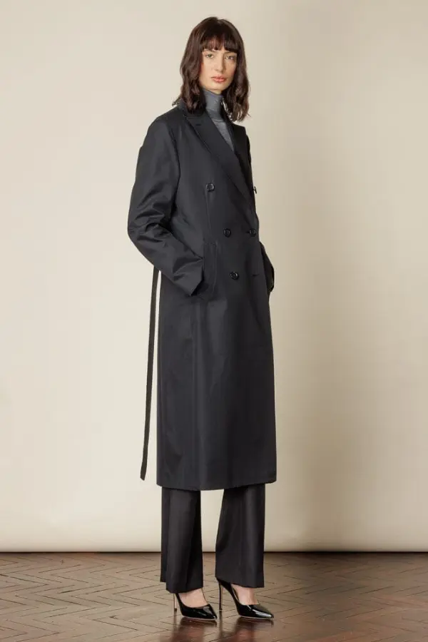 Black Trench Coat Outfit Classy