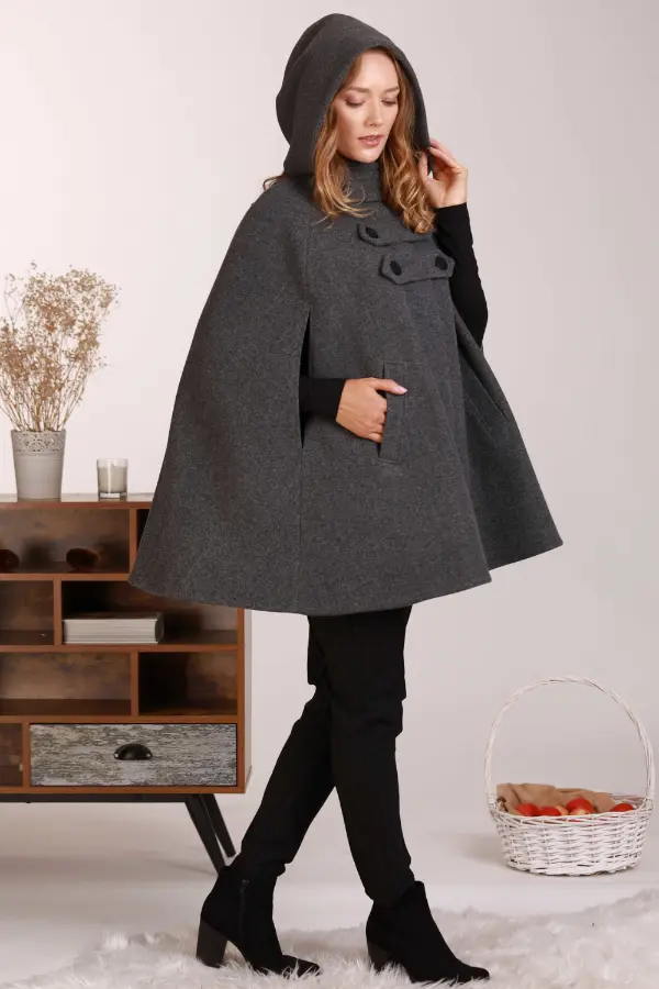 Cape Coat With Hood