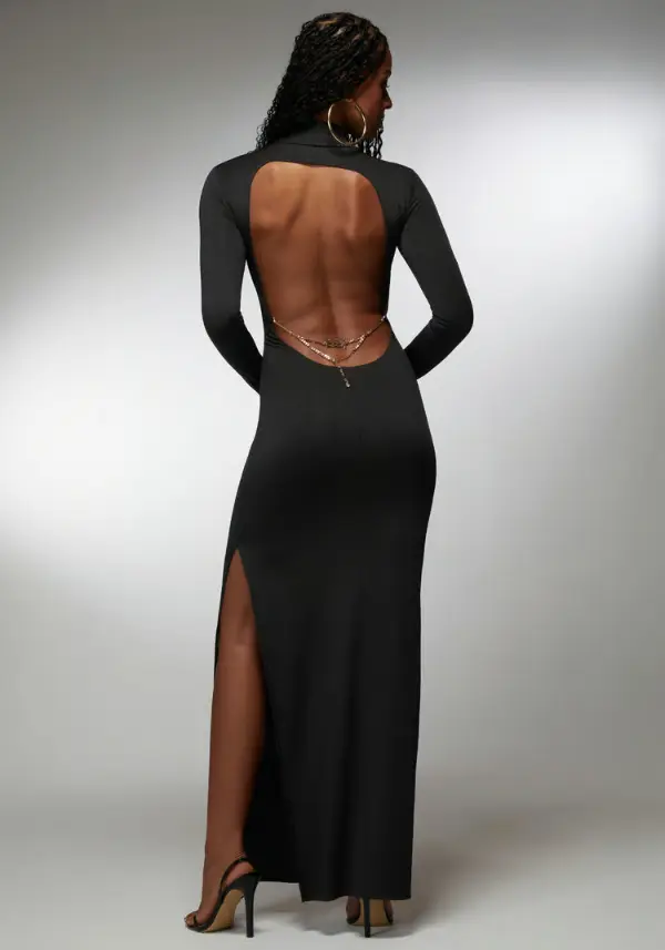 Formal Open Back Maxi Dress