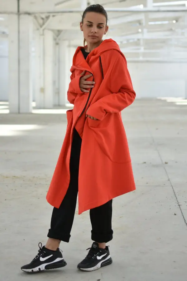 Hooded Cardigan With Pockets
