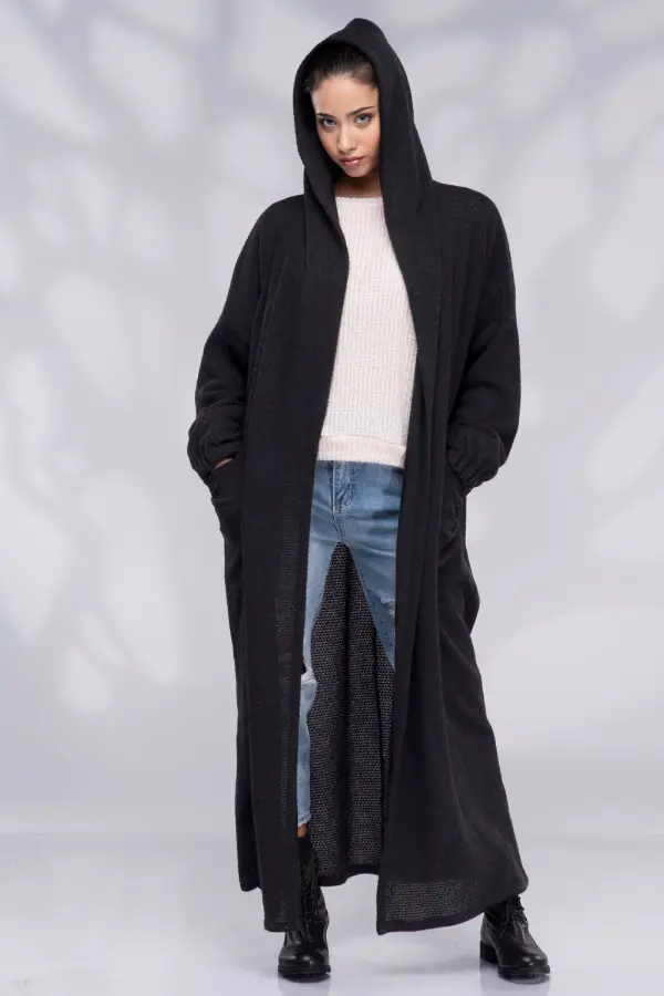 Hooded Long Cardigan Outfit
