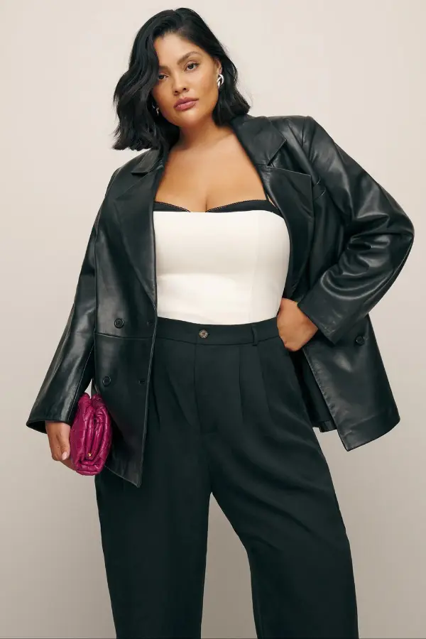 Oversized Leather Jacket Outfits