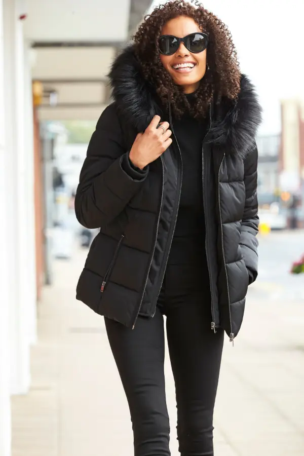 Short Puffer Jacket Outfit Street Styles