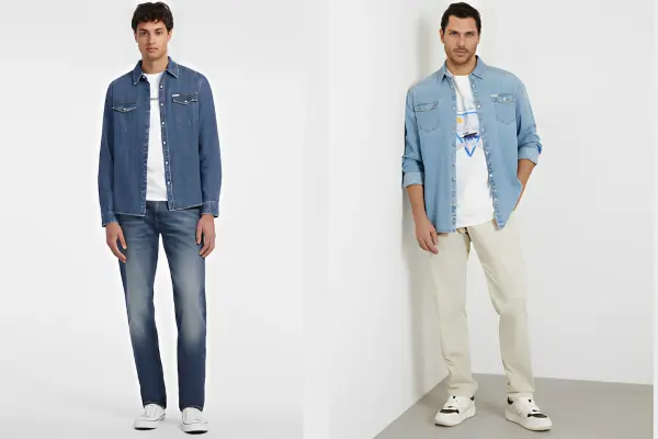 Denim Shirt Outfit Men