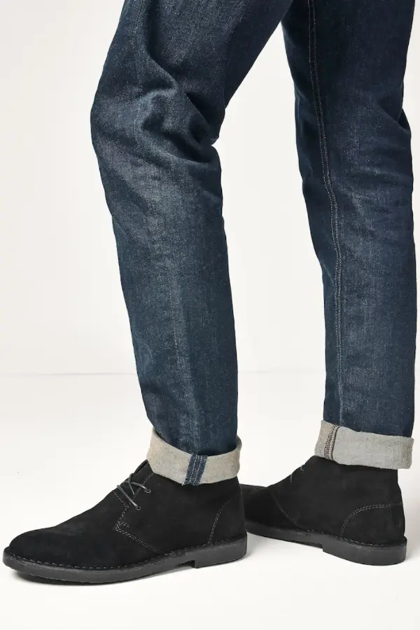 Black Desert Boots Men Outfit 