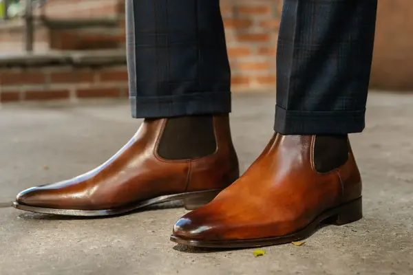 Brown Chelsea Boots Formal Men Outfit